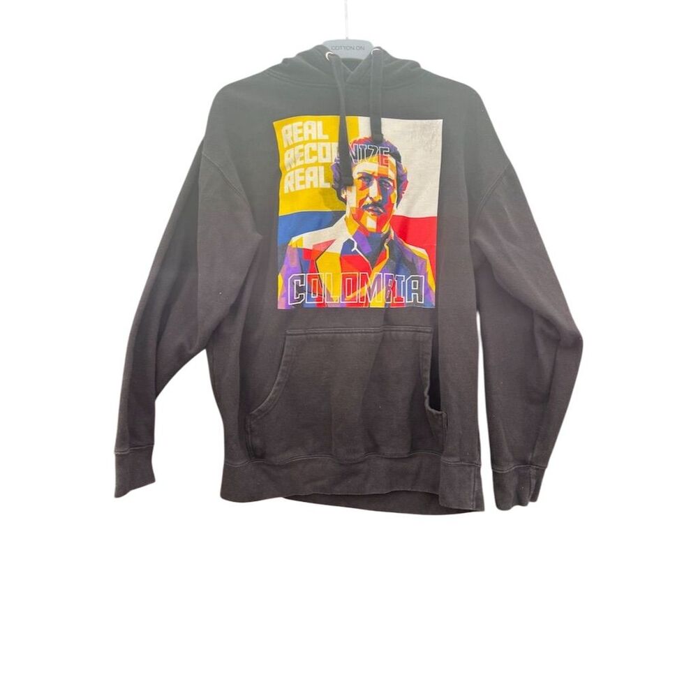 Threadrock Unisex Colombia Pride Graphic Hoodie Black Size L